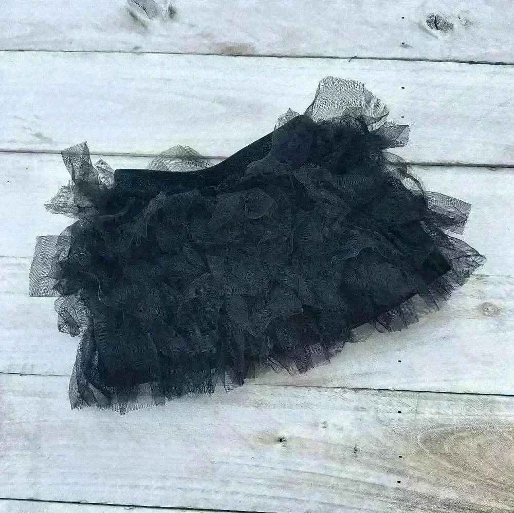 NWT Falls Creek Kids Baby Girls Ruffled Tutu Skirt Black Size 18 Months